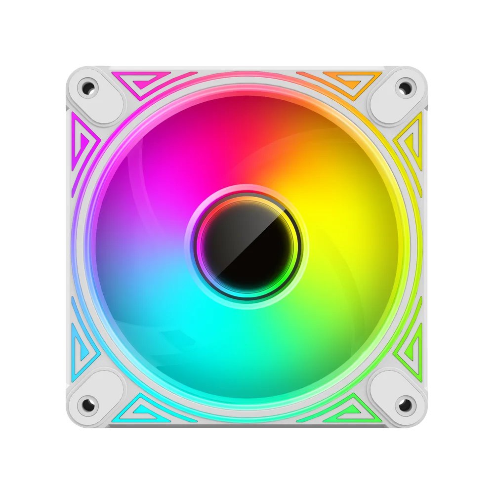 Kit 4 Cooler Fan Coolmoon DM1 Alta Performance, Branco, Pwm 4 Pinos, ARGB 3 Pinos, Silencioso, 800-1800 RPM, Com Controlador de LED Kit 4 Cooler Fan Coolmoon DM1 Alta Performance, Branco, Pwm 4 Pinos, ARGB 3 Pinos, Silencioso, 800-1800 RPM, Com Controlador de LED