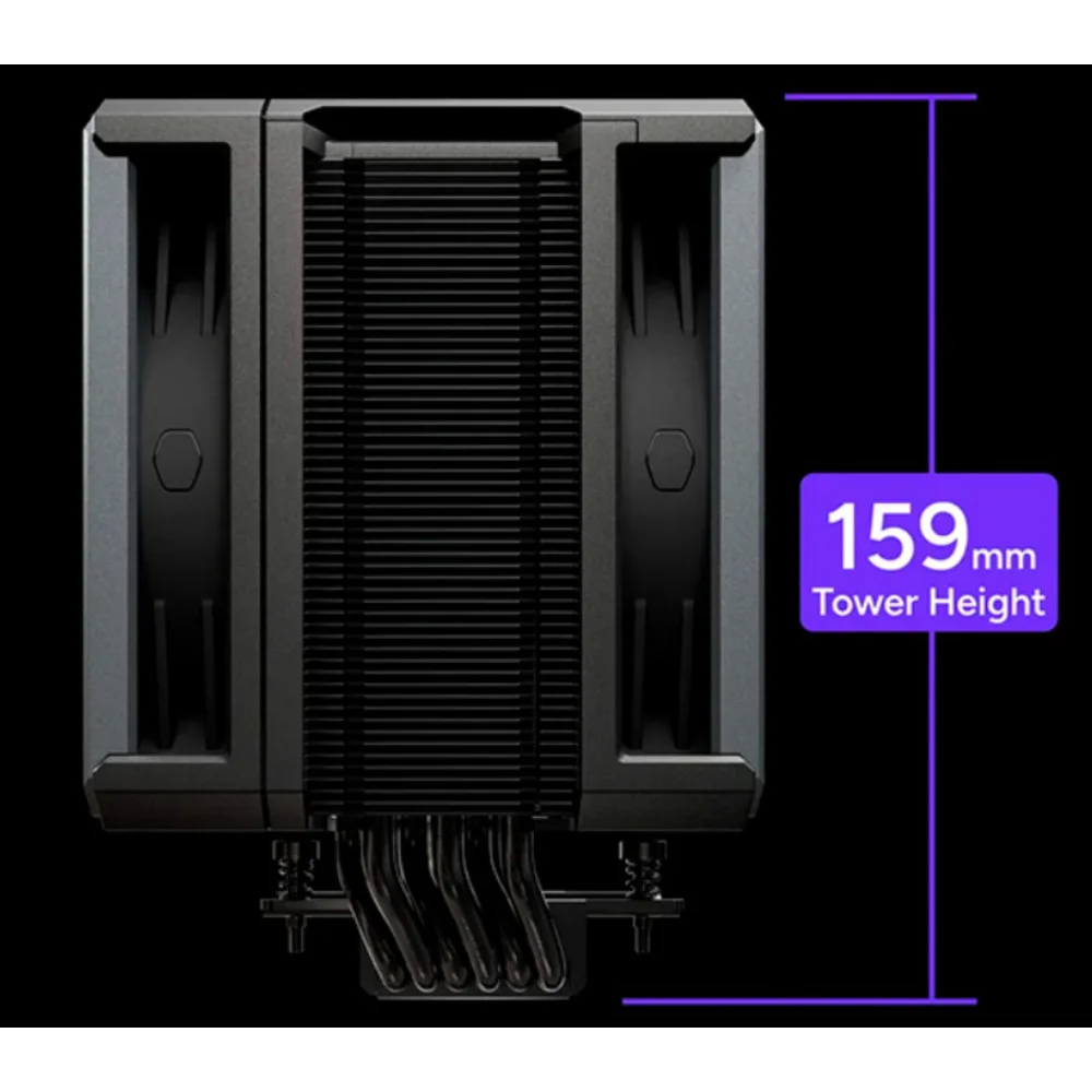 Cooler Para Processador Hyper 612 Apex - Intel / Amd - Preto - Cooler Master Mpa-t6pn-225pk-r1