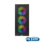 Gabinete Brx Ca-056 Zephyra Vidro Temperado C/3 Fans Preto