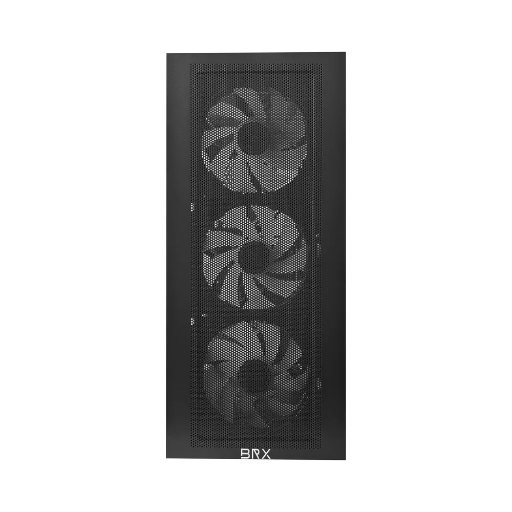 Gabinete Brx Ca-056 Zephyra Vidro Temperado C/3 Fans Preto