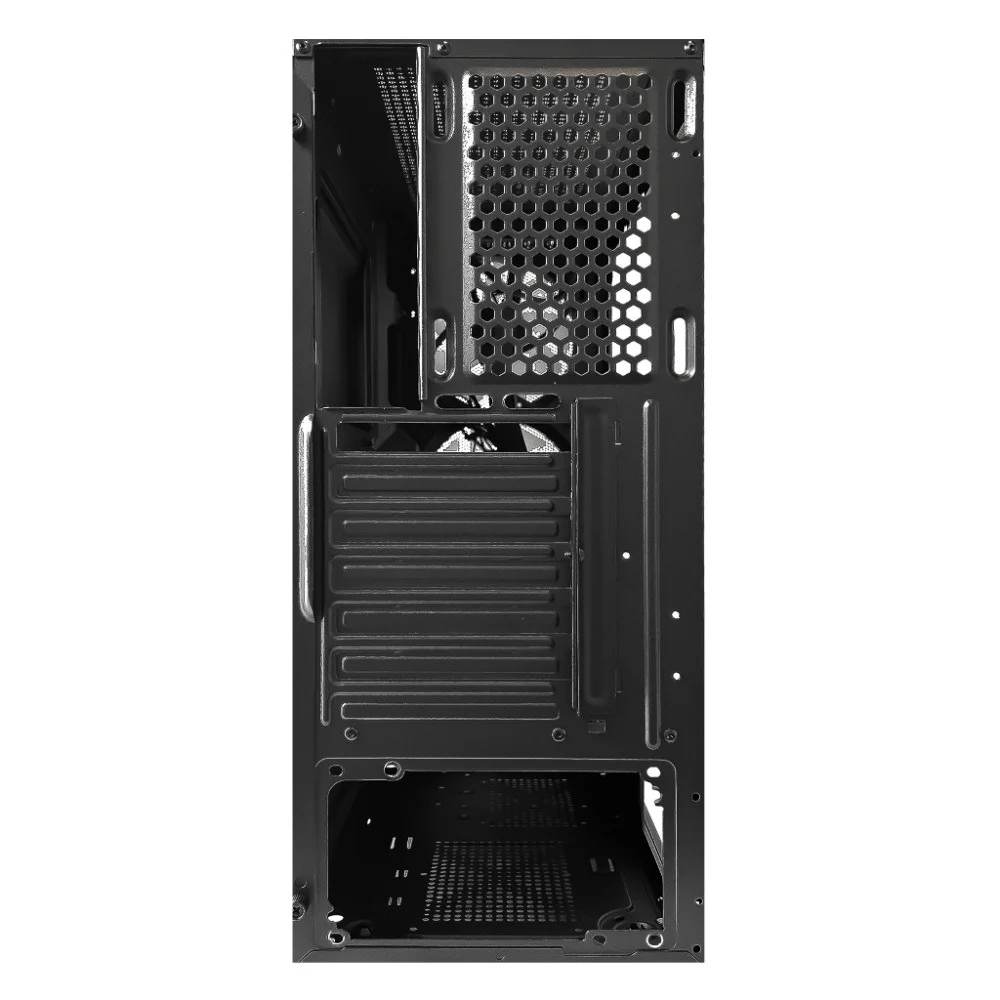 Gabinete Brx Ca-056 Zephyra Vidro Temperado C/3 Fans Preto