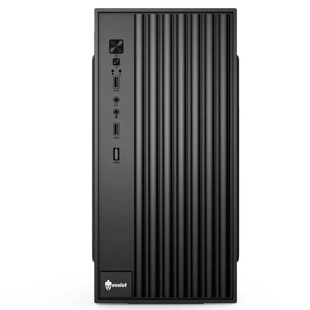 Gabinete Office Evolut Mid-tower Micro-atx, Itx, Preto -  Eo301