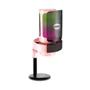 Microfone De Mesa Profissional Podcast Alta Sensibilidade Rbg Usb Rosa