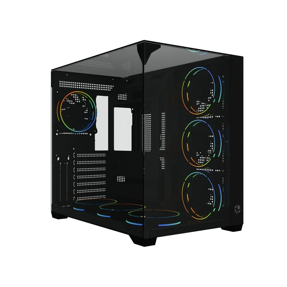 Gabinete Gamer Bluecase Bg-058 Grand Tokyo Sem Fans, Preto Gabinete Gamer Bluecase Bg-058 Grand Tokyo Sem Fans, Preto