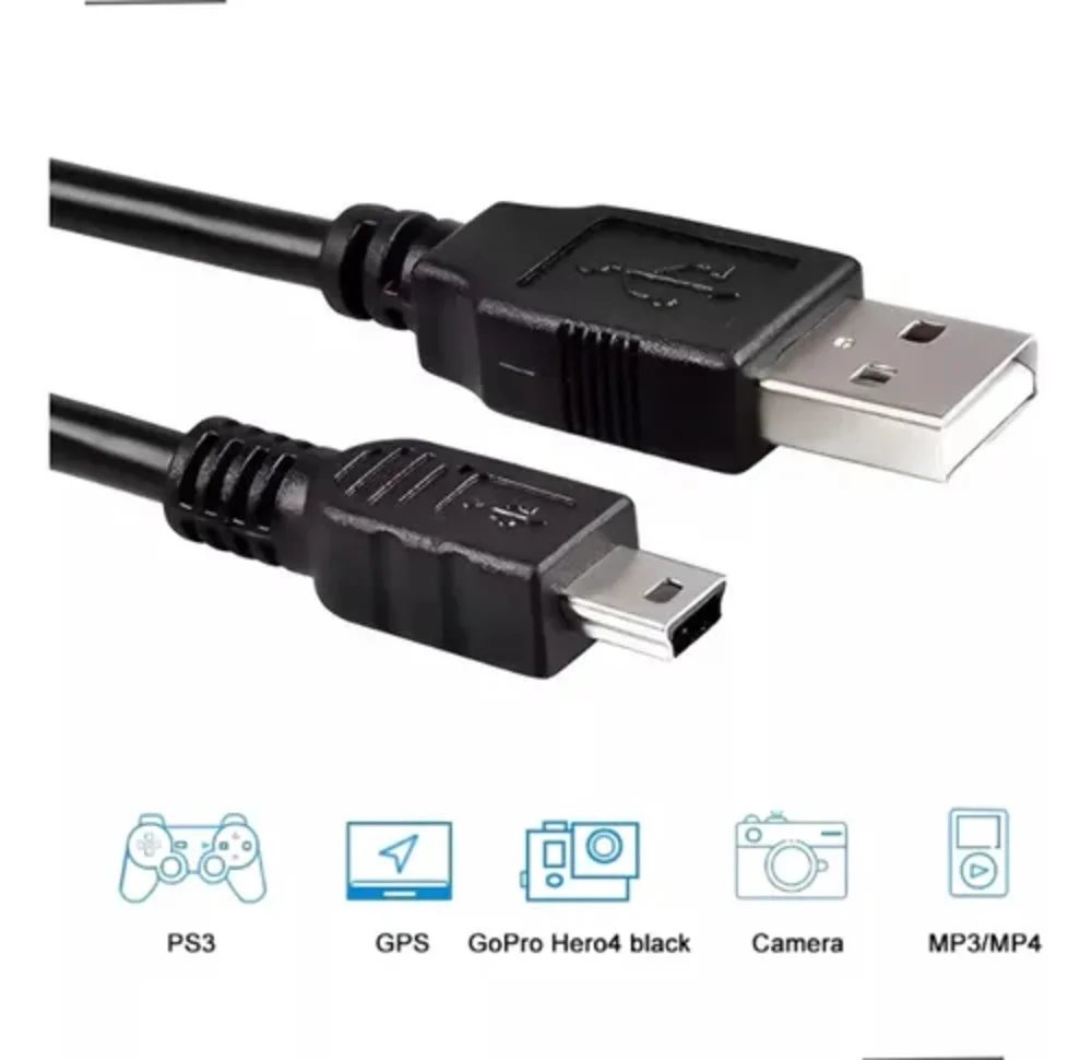 Cabo V3 Usb Carregador Compatível Com Controle Ps3 Caixinha De Som Headset Tablet Cabo V3 Usb Carregador Compatível Com Controle Ps3 Caixinha De Som Headset Tablet