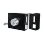 Fechadura De Sobrepor 701/100 Com Prolongador Preto Fosco Espelho Inox Stam