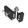 Fechadura De Sobrepor 701/100 Com Prolongador Preto Fosco Espelho Inox Stam