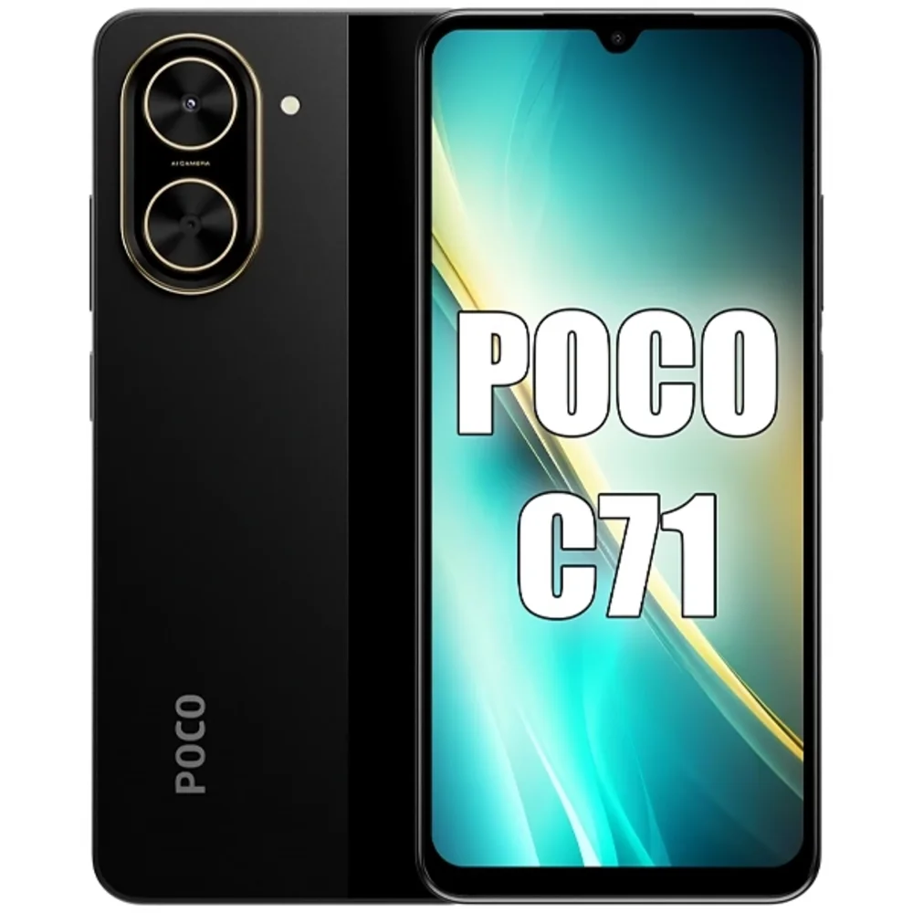 "Celular Xiaomi Poco C71 64gb 3gb Ram De 6.88"" 32mp 8mp - Preto (global)"