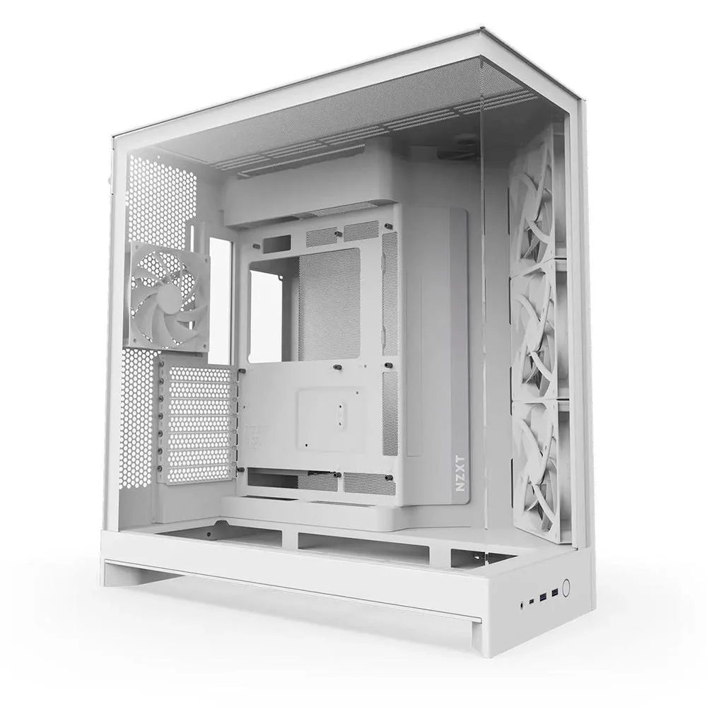 Gabinete Gamer Nzxt H9 Flow Frontal Diagonal 4 Fans Branco Gabinete Gamer Nzxt H9 Flow Frontal Diagonal 4 Fans Branco