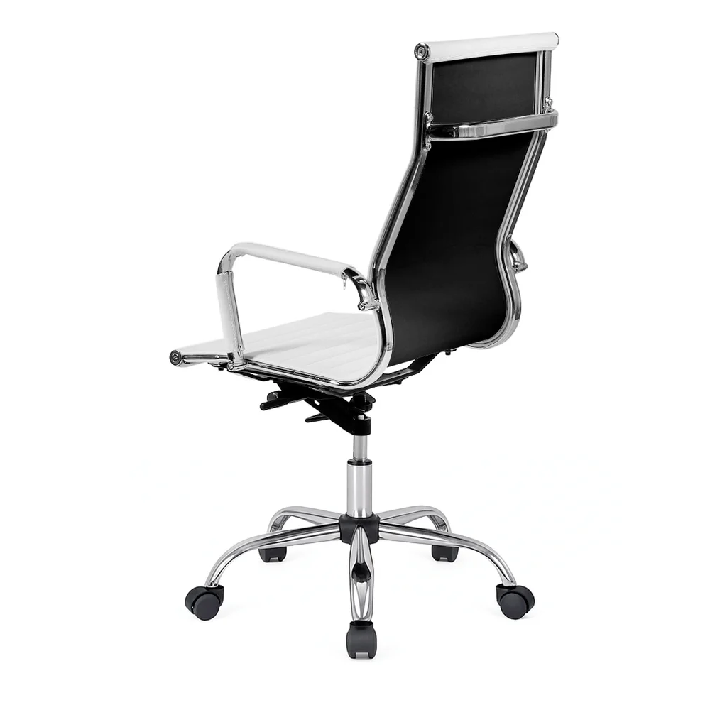 Presidente Giratória Esteirinha Charles Eames Branca + Cx