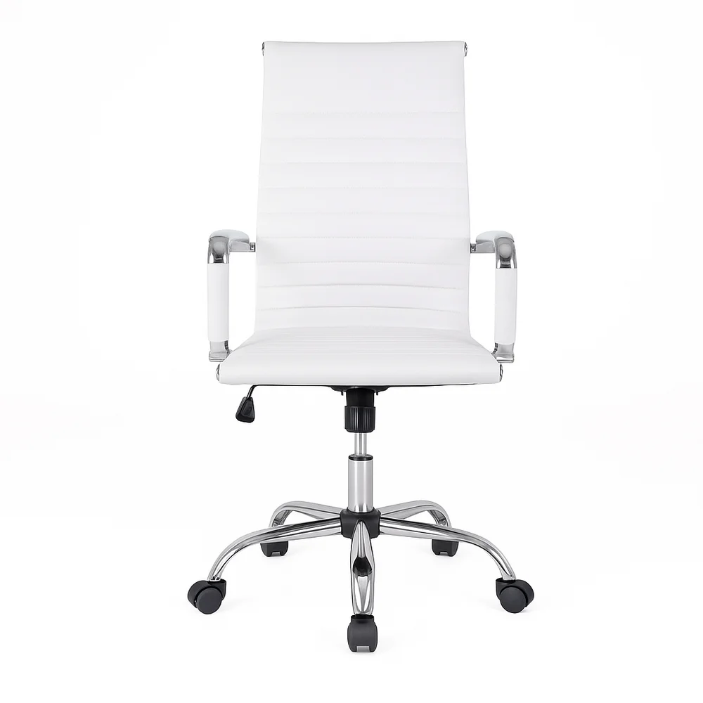 Presidente Giratória Esteirinha Charles Eames Branca + Cx