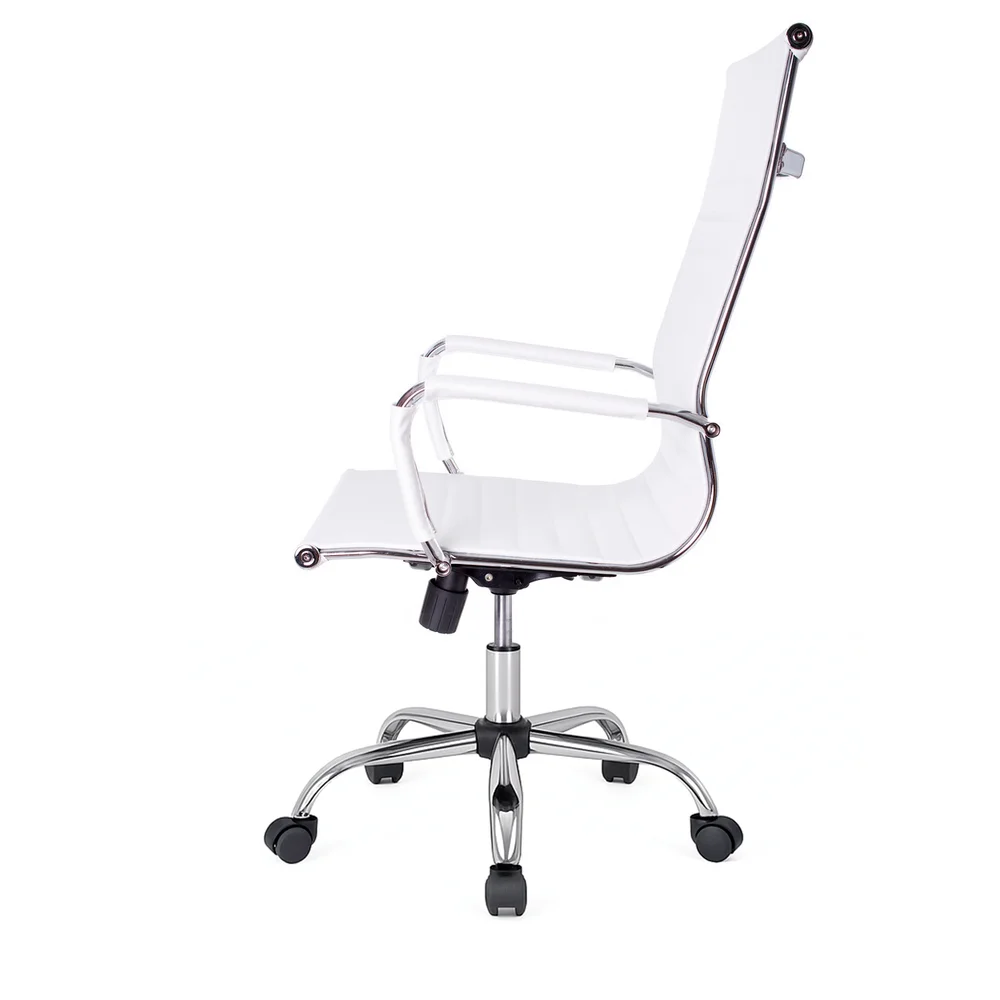 Presidente Giratória Esteirinha Charles Eames Branca + Cx