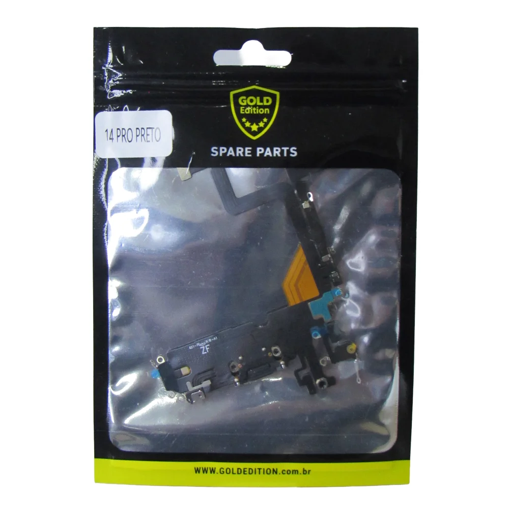 Flex De Carga Dock Conector Gold Para Iphone 14 Pro