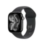 Apple Watch Series 11 Gps - Caixa Preta Brilhante De Alumínio – 42 Mm - Pulseira Esportiva Preta – P/m