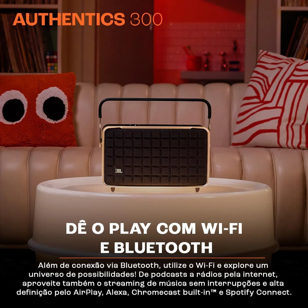 Speaker Portátil Jbl Authentics 300 Bluetooth - preto