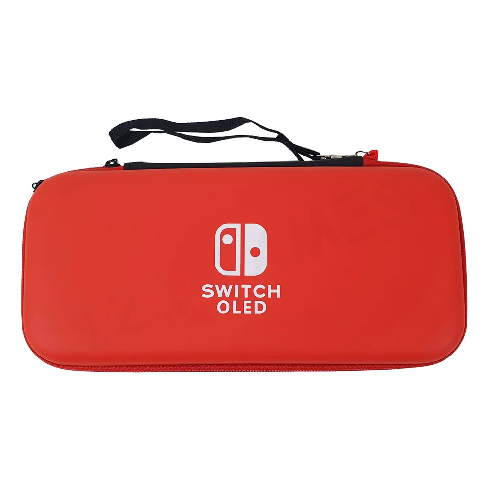Case Nintendo Switch OLED Vermelho+ 4 Grips + Película Vidro Case Nintendo Switch OLED Vermelho+ 4 Grips + Película Vidro
