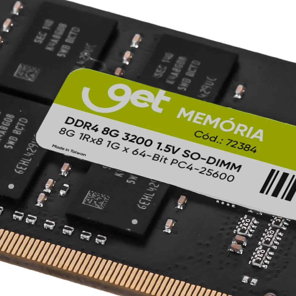 Memória Para Notebook Get, Ddr4 8GB 3200mhz Memória Para Notebook Get, Ddr4 8GB 3200mhz