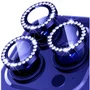 Kit Película Lente De Câmera Brilho Diamante Compatível Com Iphone 17 17 Air 17 Pro 17 Pro Max Cor:azul Escuro;tamanho:i