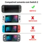 Case Nintendo Switch 2 Bolsa Estojo Rígido Prateado Eva Ns2
