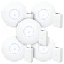 5 Roteadores Wifi 6 Access Point 5.3 Gbps + 5 Injetores Poe+ | 5 U6 Pro Ubiquiti Com 5 Fontes 48v 30w