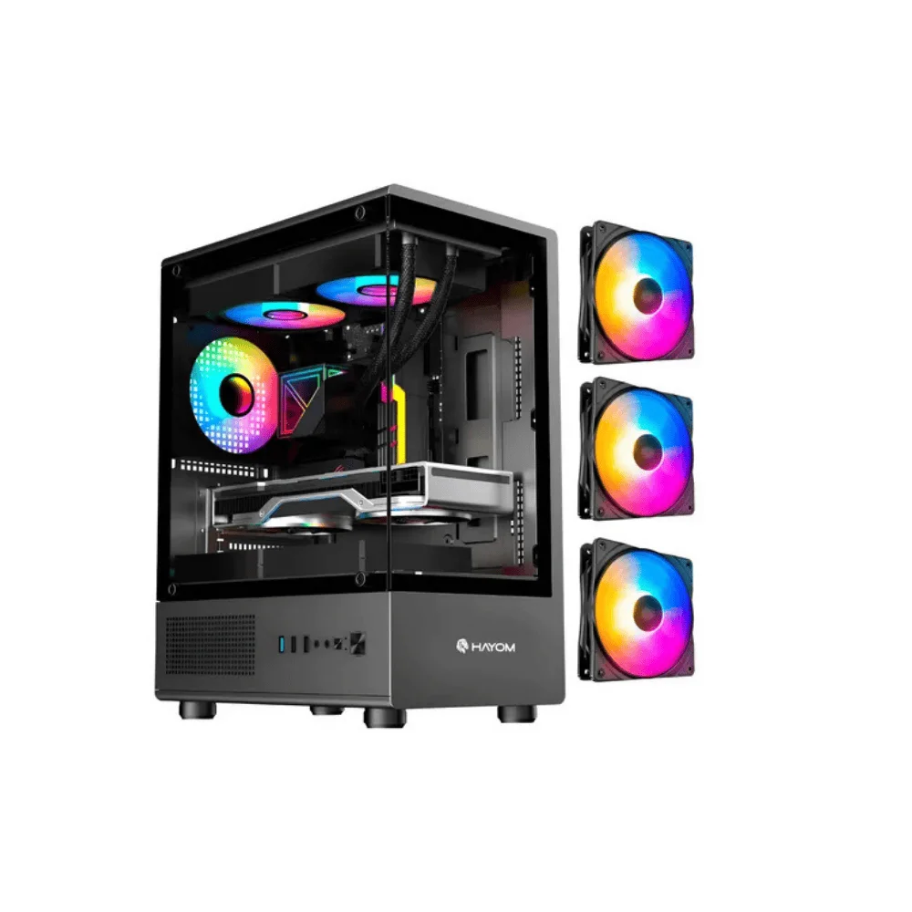 Gabinete Gamer Mid Tower C/3 Fans Hayom Gb1789 Gabinete Gamer Mid Tower C/3 Fans Hayom Gb1789