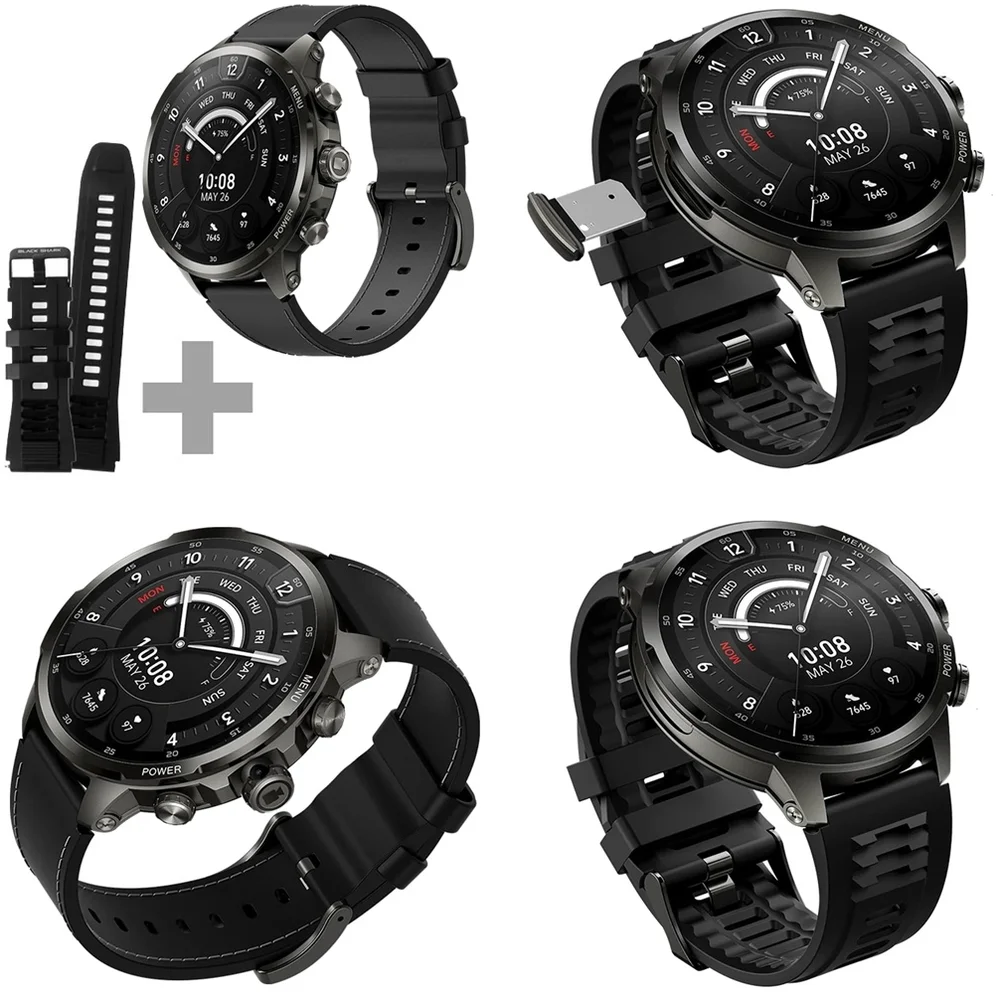 Smartwatch Black Shark Watch X Pro Com 4g E 32gb Esim, Wi-fi, Preto + Pulseira Bs-w2409 (anatel) Smartwatch Black Shark Watch X Pro Com 4g E 32gb Esim, Wi-fi, Preto + Pulseira Bs-w2409 (anatel)