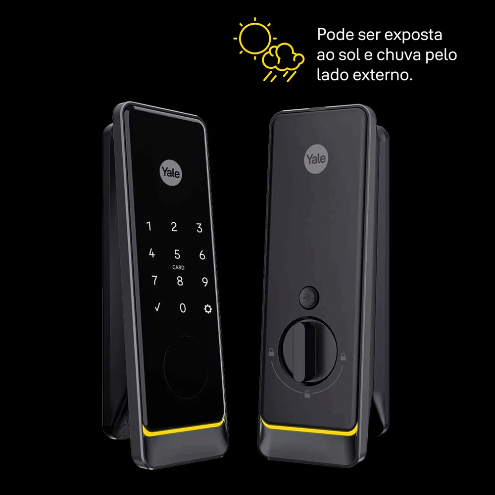 Fechadura Digital Gemini Mini Com Biometria Senha Tag Yale