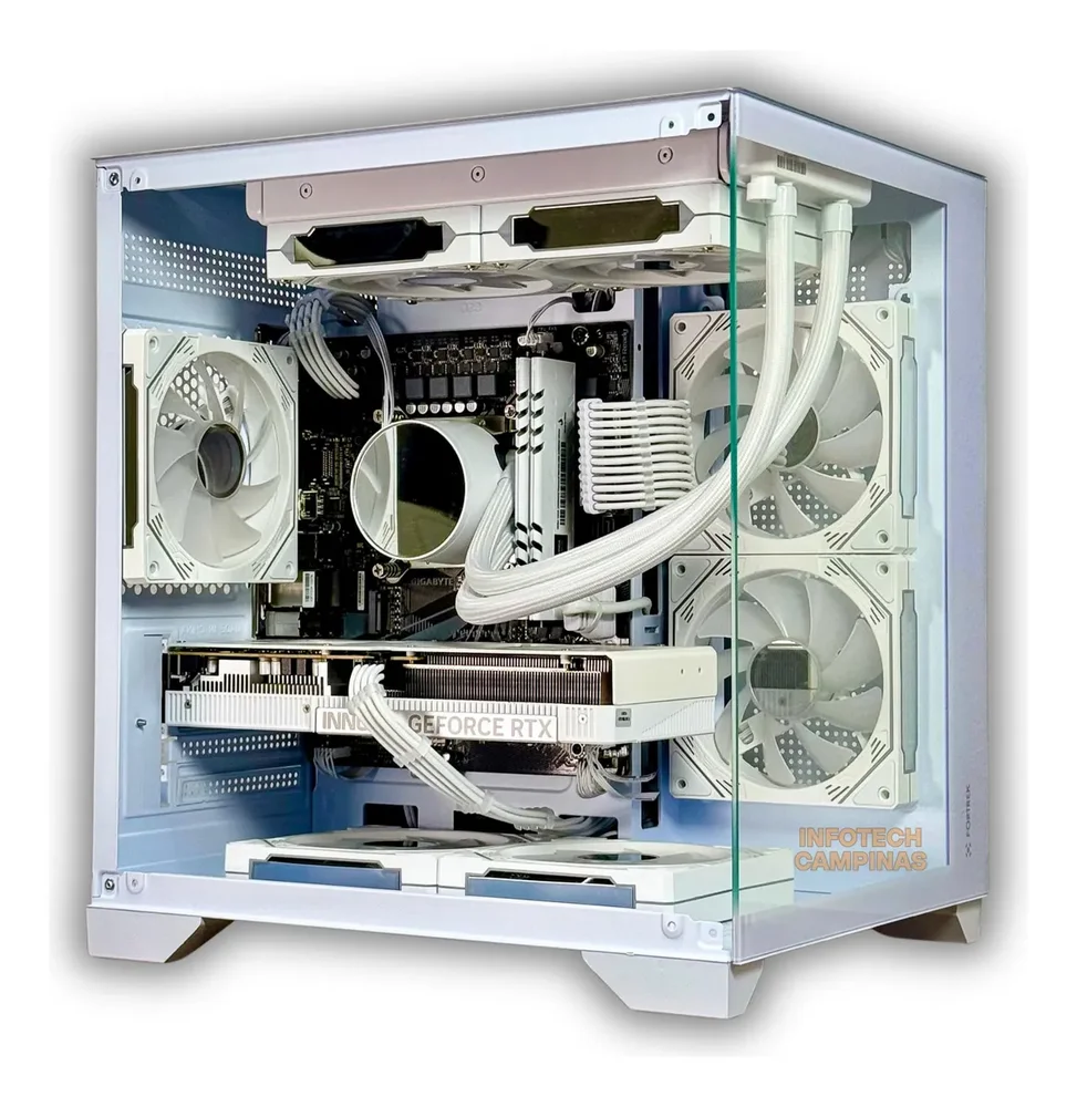 PC Gamer Full White Ryzen 7 5700x | RTX 5060 Ti 16gb | 32gb Ddr4 | SSD Nvme 1TB | Fonte 600w | Aquario Branco | Win11 Pro - view 4