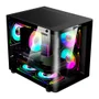 Gabinete Clanm Night Rodan Micro-ATX Mini Tower Preto