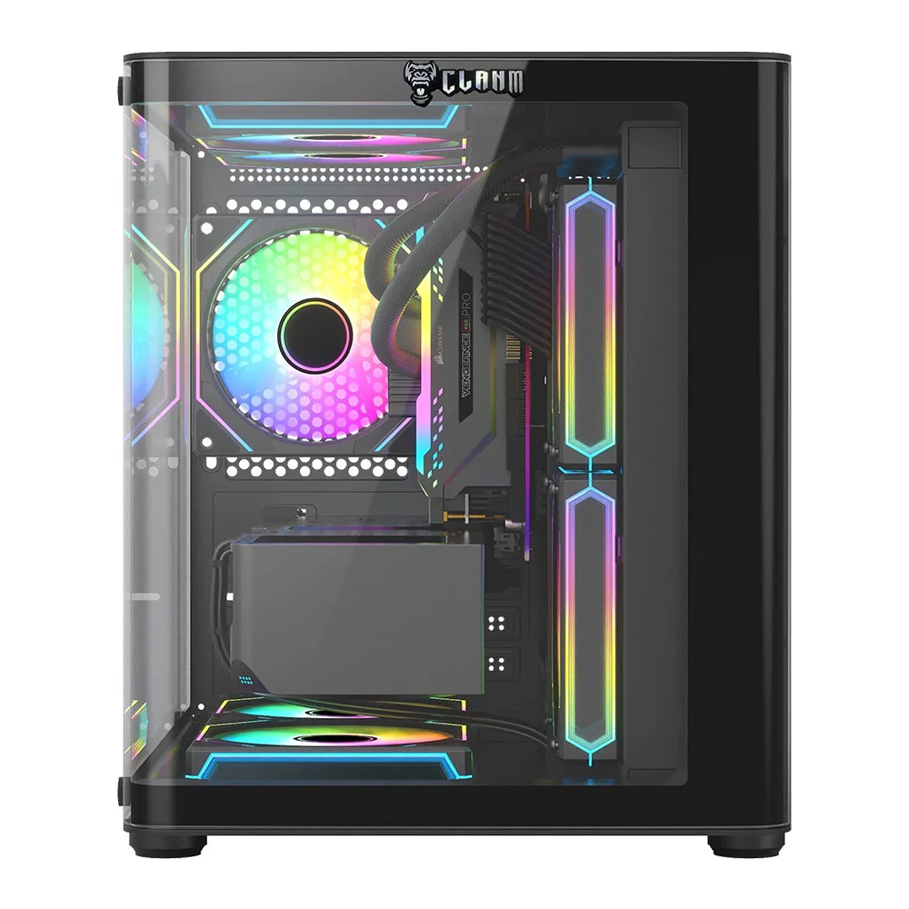 Gabinete Clanm Night Rodan Micro-ATX Mini Tower Preto