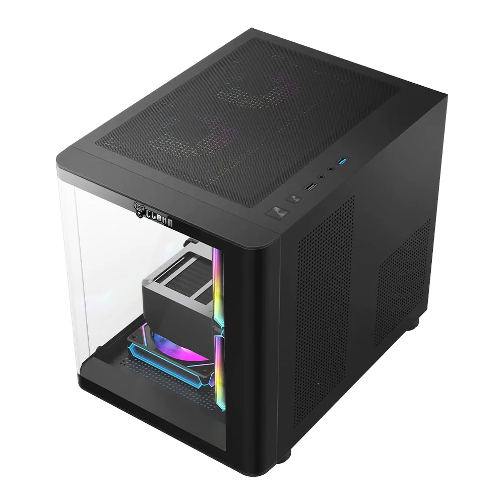 Gabinete Clanm Night Rodan Micro-ATX Mini Tower Preto