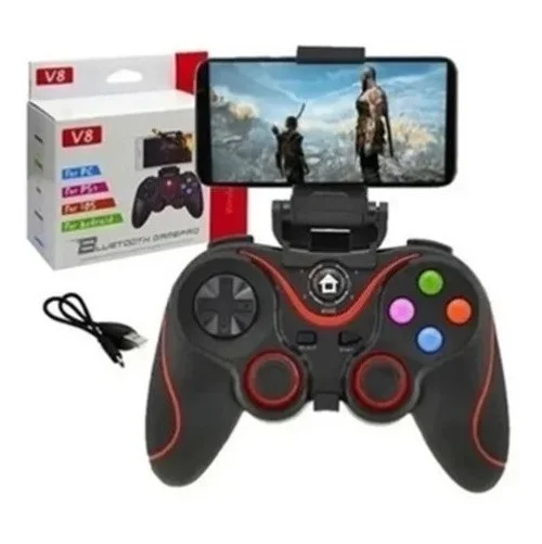 Controle Joystick Sem Fio V8 Wireless Android Game Jogo Controle Joystick Sem Fio V8 Wireless Android Game Jogo