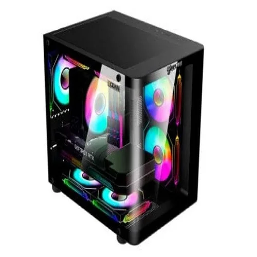 Gabinete Gamer Night Rodan | Vidro Curvo - Aquário - Clanm (sem Fans) Gabinete Gamer Night Rodan | Vidro Curvo - Aquário - Clanm (sem Fans)