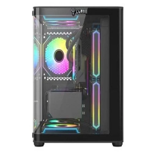 Gabinete Gamer Night Rodan | Vidro Curvo - Aquário - Clanm (sem Fans) Gabinete Gamer Night Rodan | Vidro Curvo - Aquário - Clanm (sem Fans)