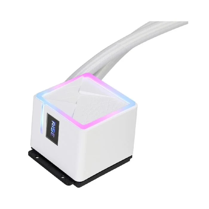 Water Cooler Gamer Rise Mode Frost, Rainbow, 240mm, AMD e Intel, Branco - RM-WCZ-02-RBW Water Cooler Gamer Rise Mode Frost, Rainbow, 240mm, AMD e Intel, Branco - RM-WCZ-02-RBW