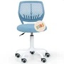 Cadeira Secretária Kids Giratória Teen Tela Mesh Moderna Azul
