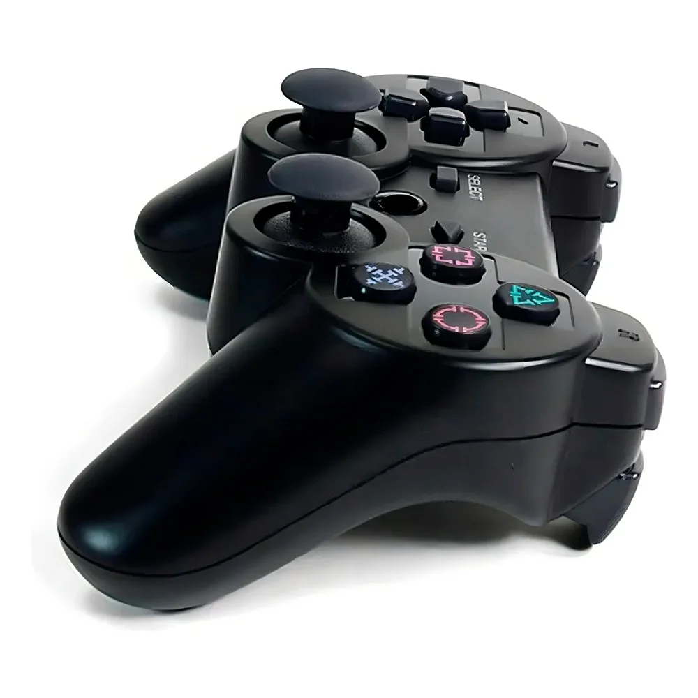 Controle Wireless Double Shock Sem Fio Compativel Para Ps3 Cor Preto