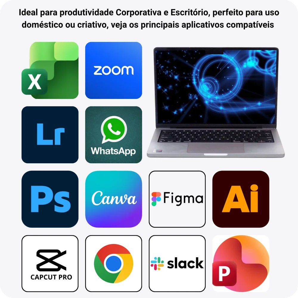 "Usado -  Macbook Pro M1 A2442  8 Cores SSD 500gb 16gb Ddr4 Tela 14,2"" Vídeo Dedicado Apple" - view 4