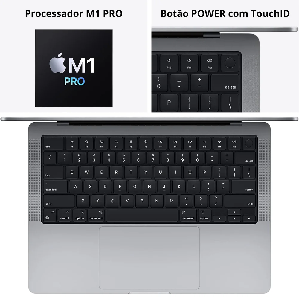 "Usado -  Macbook Pro M1 A2442  8 Cores SSD 500gb 16gb Ddr4 Tela 14,2"" Vídeo Dedicado Apple" - view 5