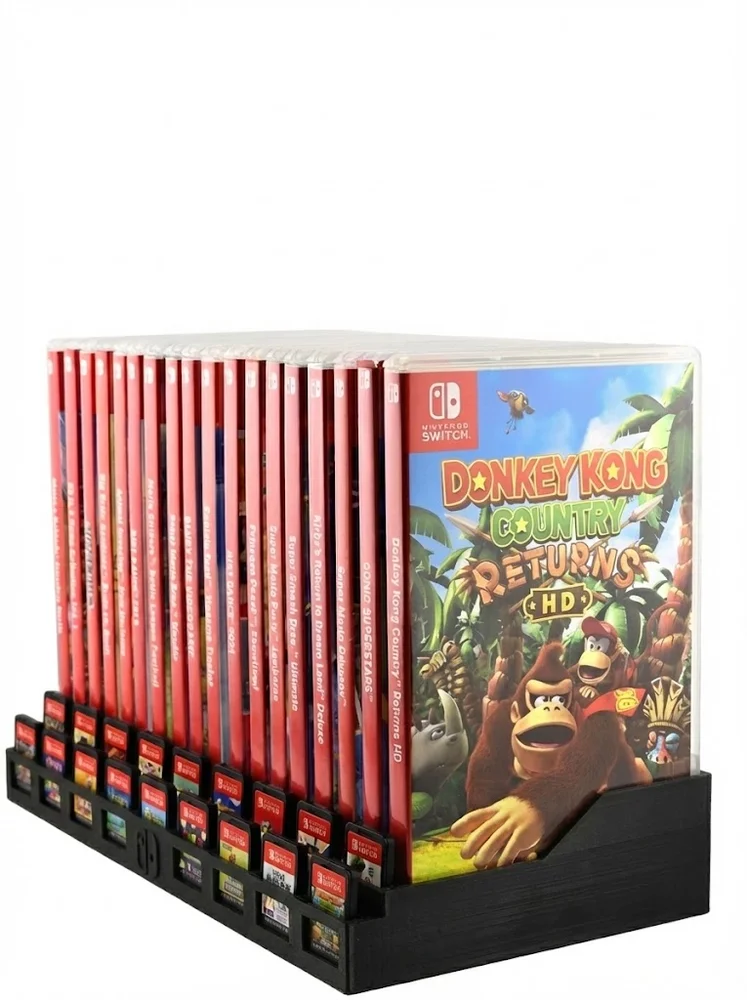 Organizador 18 Espaços Para Jogos Nintendo Switch 1 E 2 – Suporte P/ Caixas E Cartuchos Organizador 18 Espaços Para Jogos Nintendo Switch 1 E 2 – Suporte P/ Caixas E Cartuchos
