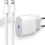 Kit Carregador Para Celular Ios Cabo Lightning 1m + Fonte Tipo-c 25w Turbo Le-357 Lehmox