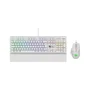 Teclado Gamer Mecanico Switch Red LED RGB Com Mouse Gamer 7 Botões 7200 Dpi Fire Phoenix Bk-10 Branco