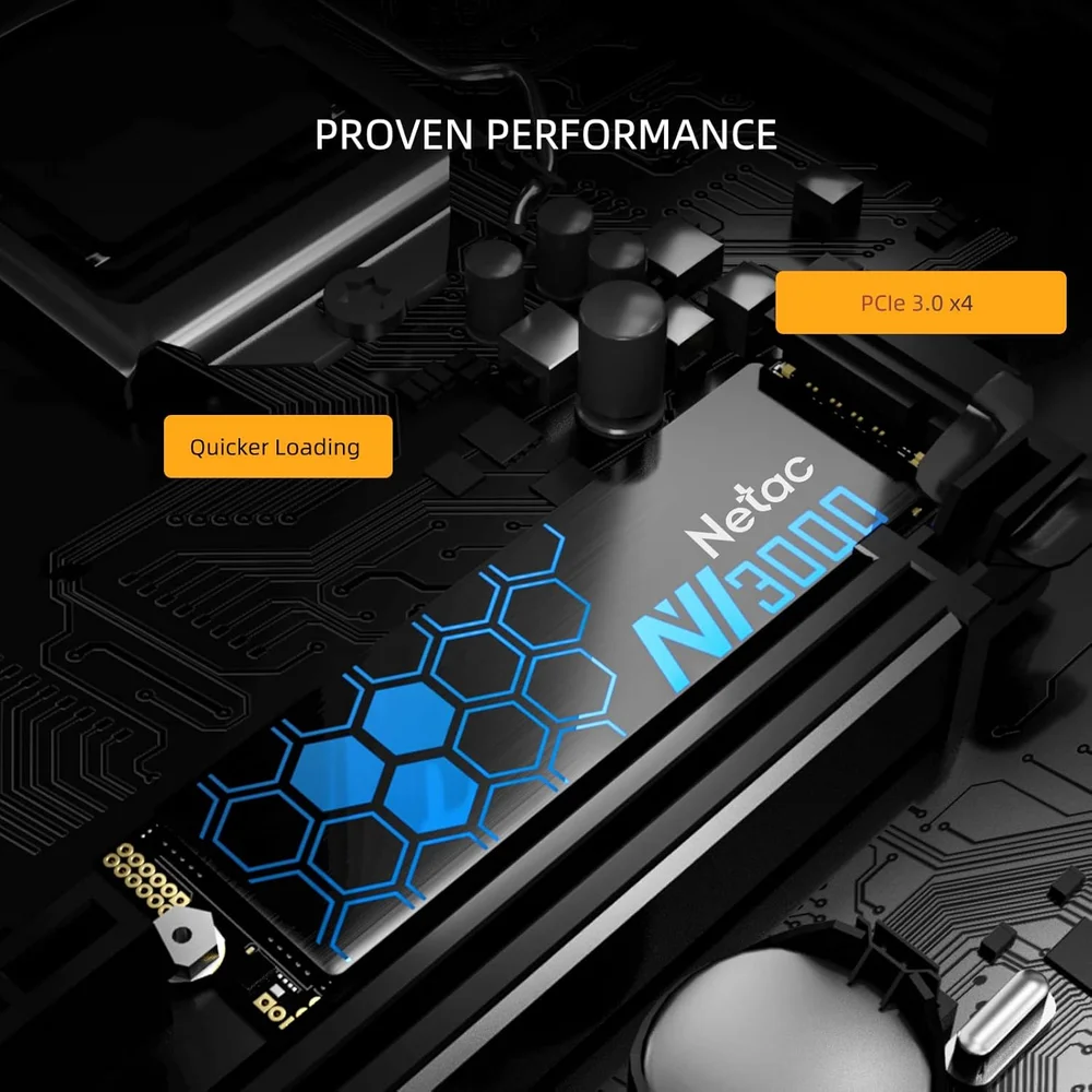 Netac Ssd Nvme Interno De 250GB M.2 2280  Pcie3.0 3d Nand- Alta Performance