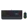 Kit Teclado E Mouse Mecânico Gamer Abnt2 LED RGB Switch Blue Usb 3200 Dpi Computador PC Fire Phoenix Bk-03 Preto