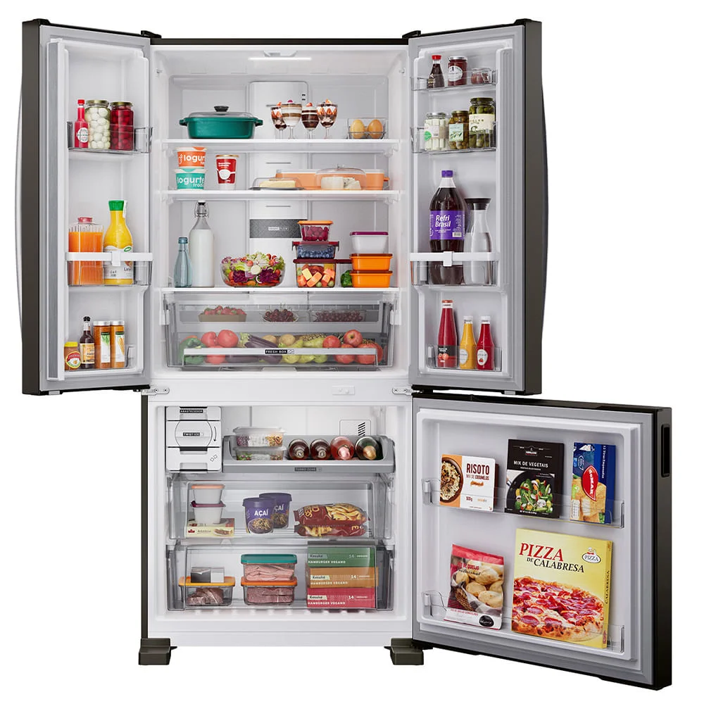 Refrigerador French Door Brastemp De 03 Portas Frost Free Com 559 Litros Black Inox - Bro85me - 220v Refrigerador French Door Brastemp De 03 Portas Frost Free Com 559 Litros Black Inox - Bro85me - 220v