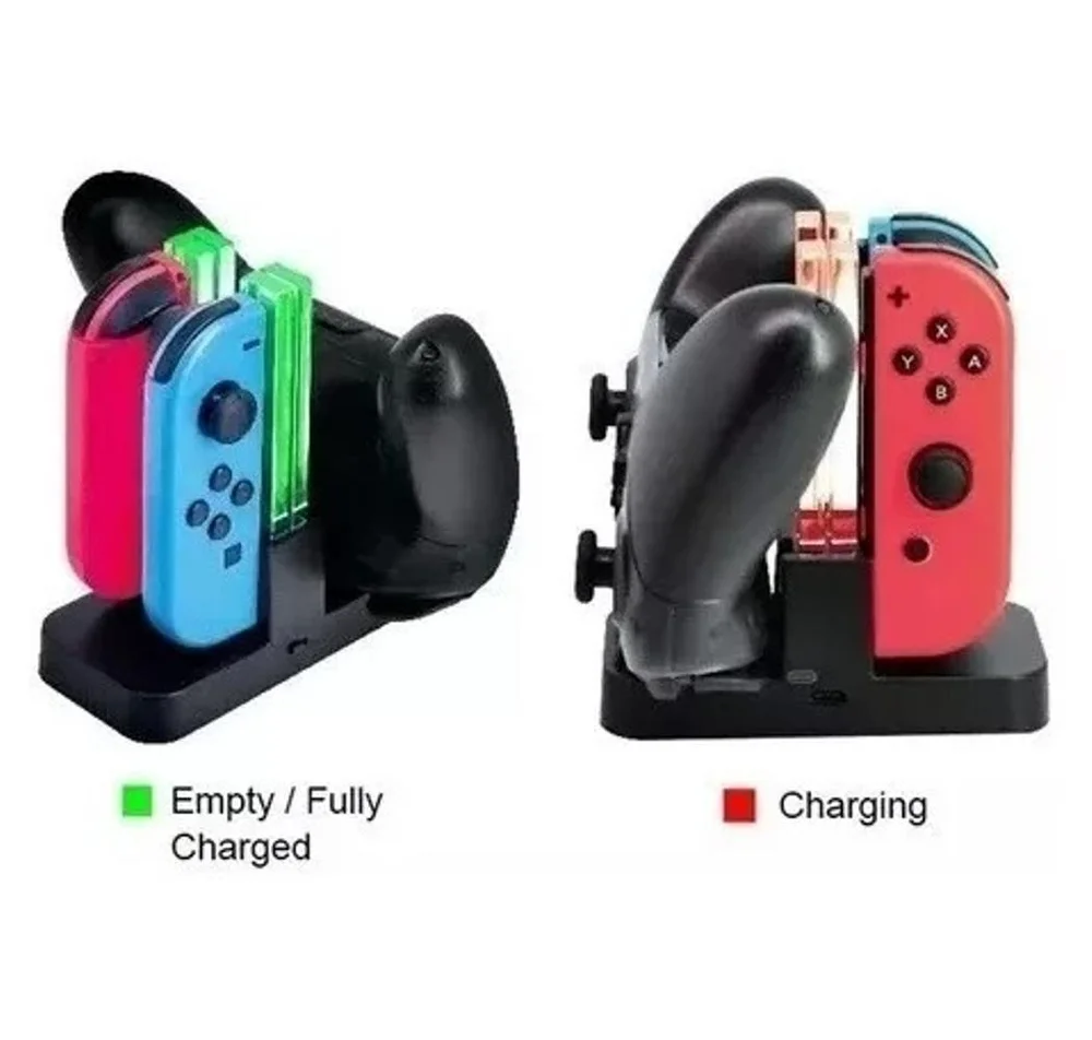 Carregador Base Dock Compativel Controle Pro E Joy-con Nintendo Switch Carregador Base Dock Compativel Controle Pro E Joy-con Nintendo Switch