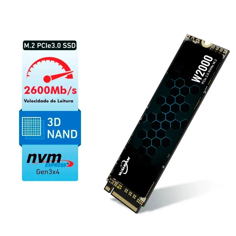 Ssd M.2 Nvme Walram 512gb, PCIe 3.0 Leitura 2600mb/s, Escrita 1900mb/s Ssd M.2 Nvme Walram 512gb, PCIe 3.0 Leitura 2600mb/s, Escrita 1900mb/s