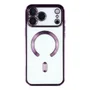 Capa Magnética Compatível com Magsafe para o iPhone 17 Pro Max - Proteção Completa nas Lentes das Câmeras e Carregamento por Aproximação Cor: Vinho