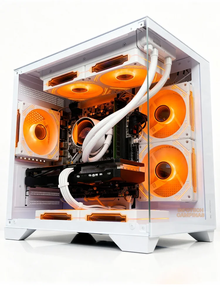 PC Gamer Aquario Branco Ryzen 7 5700x | Rx 7600 8GB | 16gb Ram | SSD Nvme 1TB | Water Cooler 240mm | Win11 Pro - view 5