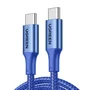 Cabo Usb Tipo C Ugreen 100w 20v 5a, Carregamento Rápido (2m, Azul) Compatível Galaxy S25 S24 S23, Tab S11 Ultra Iphone 17 16 15 Pro Max Plus Air,